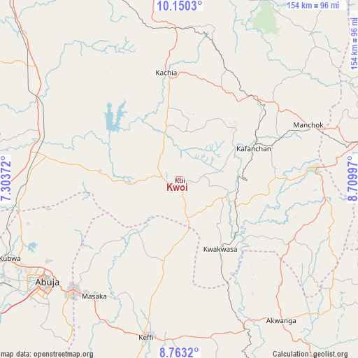 Kwoi on map