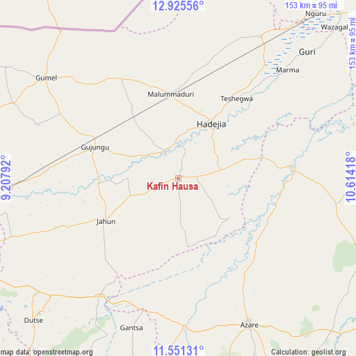 Kafin Hausa on map