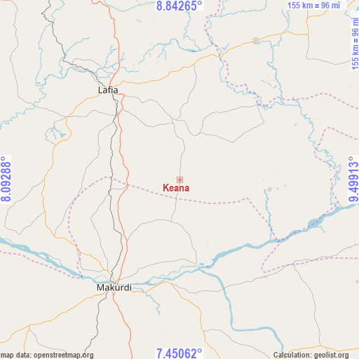 Keana on map