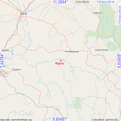 Kauru on map