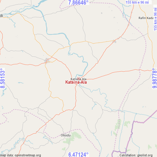 Katsina-Ala on map