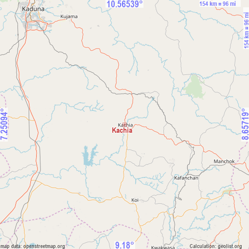 Kachia on map