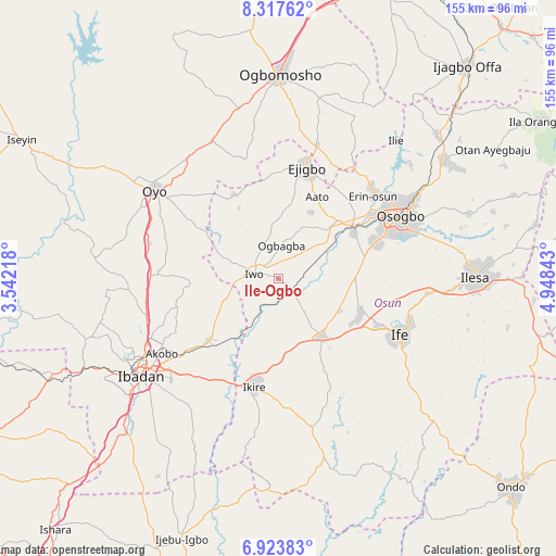 Ile-Ogbo on map