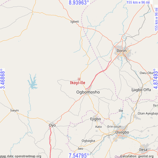 Ikoyi-Ile on map