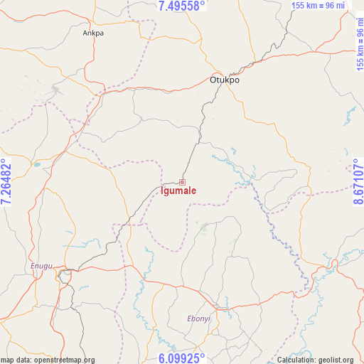 Igumale on map