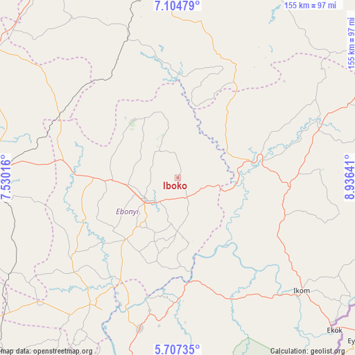 Iboko on map