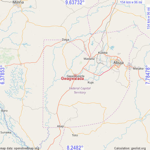 Gwagwalada on map