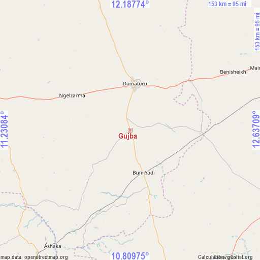 Gujba on map