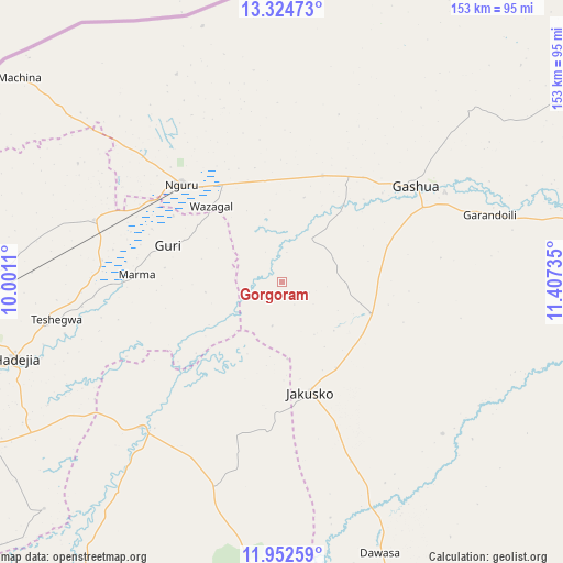 Gorgoram on map