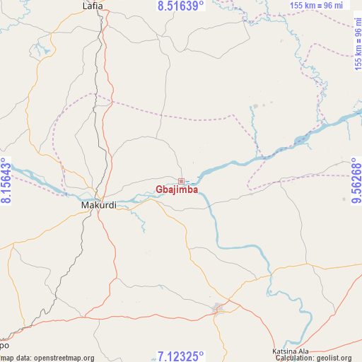 Gbajimba on map