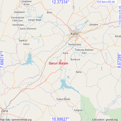 Garun Malam on map