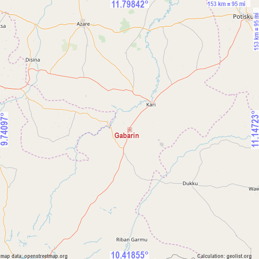Gabarin on map