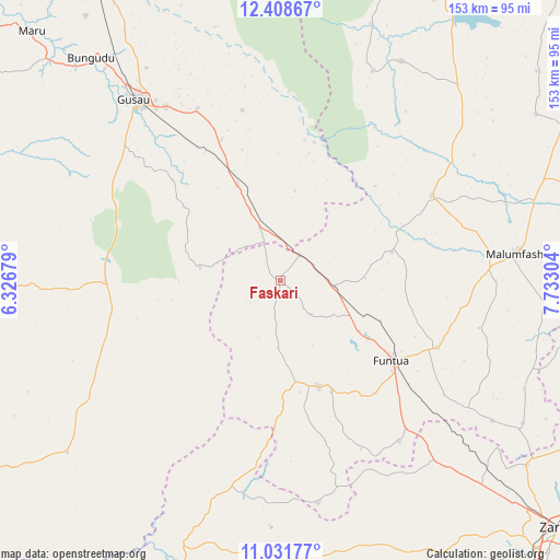 Faskari on map