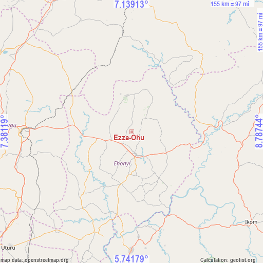 Ezza-Ohu on map