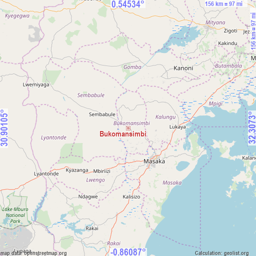 Bukomansimbi on map