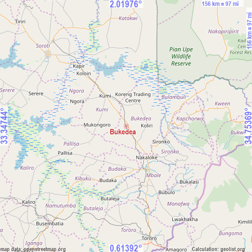 Bukedea on map
