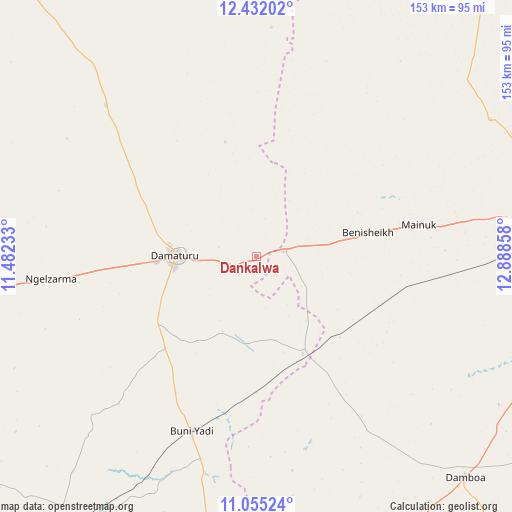 Dankalwa on map