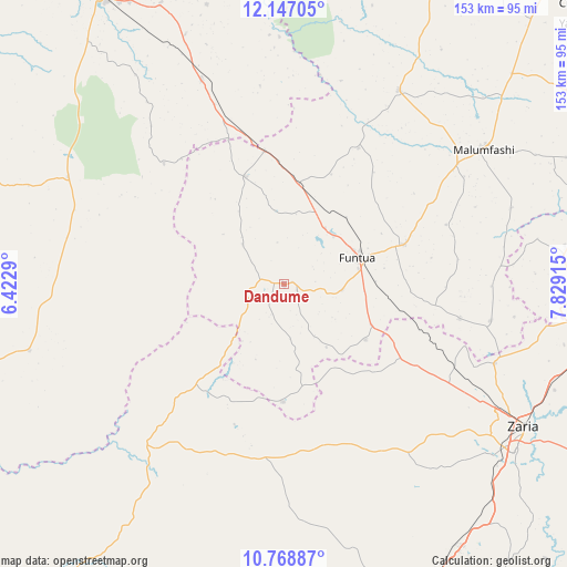 Dandume on map