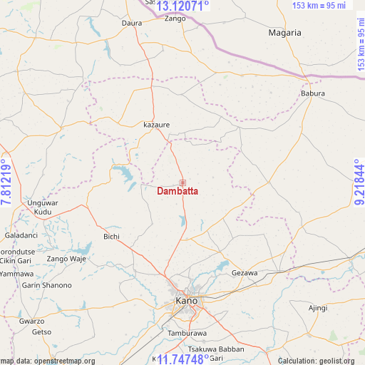 Dambatta on map