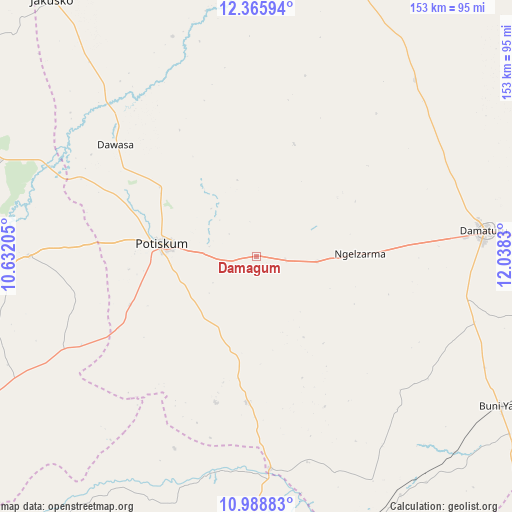 Damagum on map