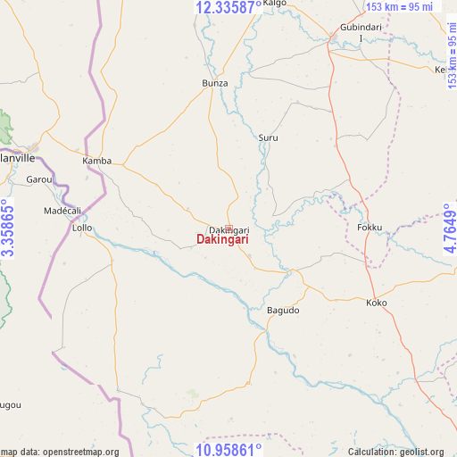 Dakingari on map