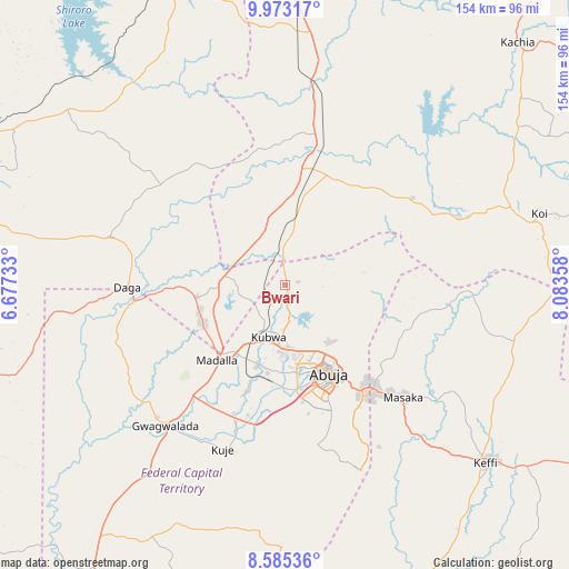 Bwari on map