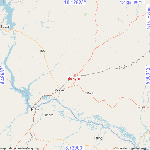 Bokani on map
