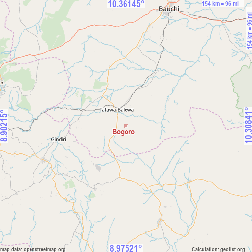 Bogoro on map