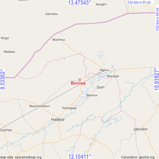 Birniwa on map