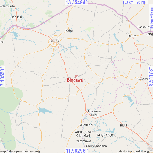 Bindawa on map