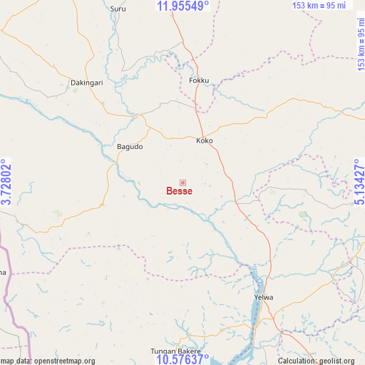 Besse on map