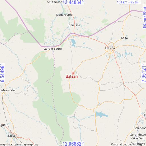 Batsari on map