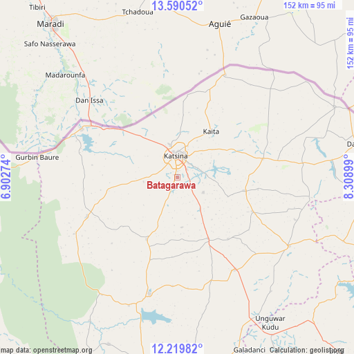 Batagarawa on map