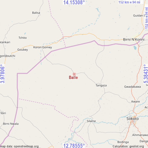 Balle on map