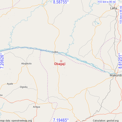 Obagaji on map