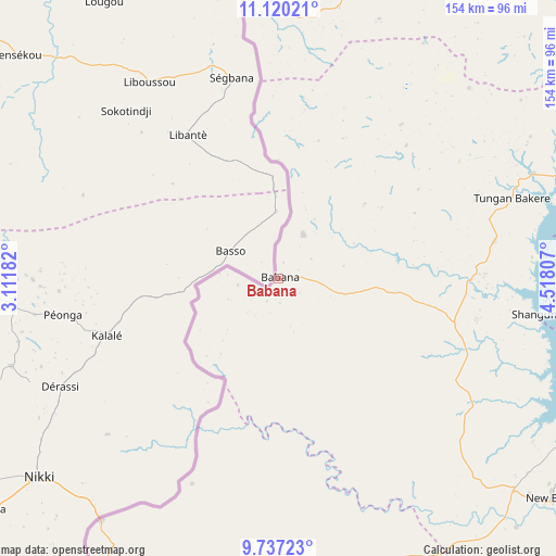 Babana on map