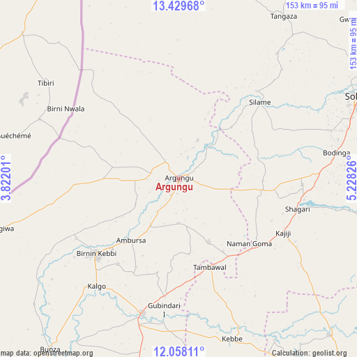 Argungu on map
