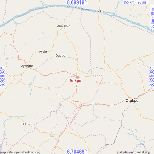 Ankpa on map