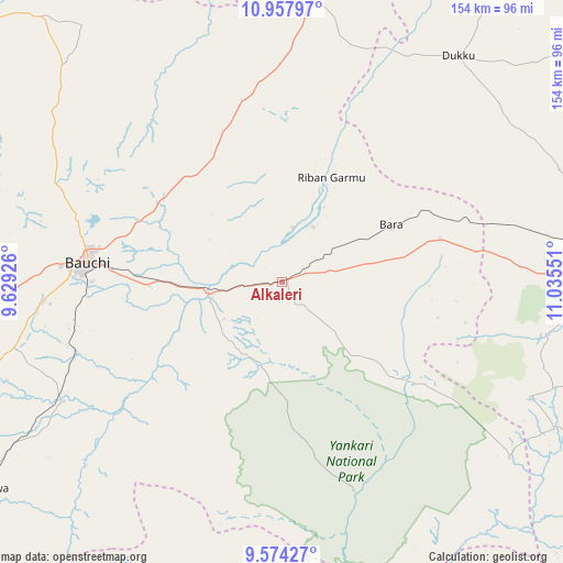 Alkaleri on map