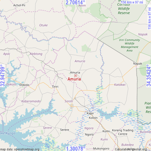 Amuria on map