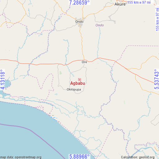 Agbabu on map