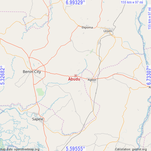 Abudu on map