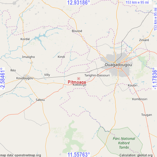 Pitmoaga on map