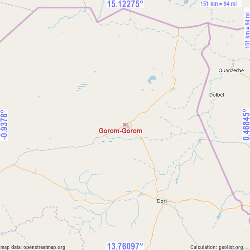 Gorom-Gorom on map