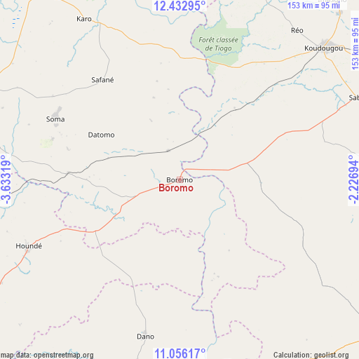 Boromo on map