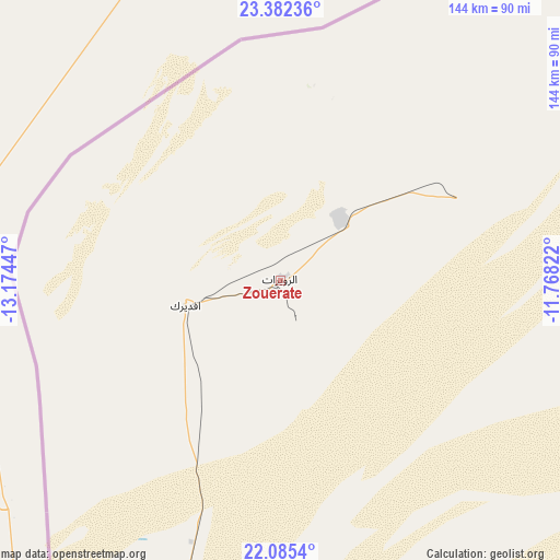 Zouerate on map