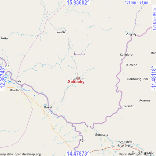 Sélibaby on map