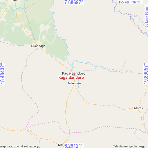 Kaga Bandoro on map