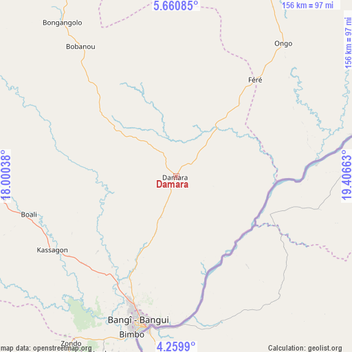 Damara on map
