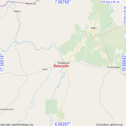 Batangafo on map
